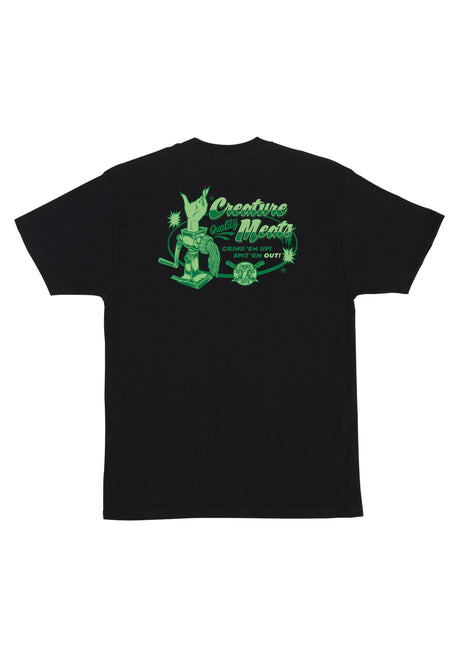 Creature Meat Grinder Pocket Heavyweight T-Shirt black – Vorderansicht