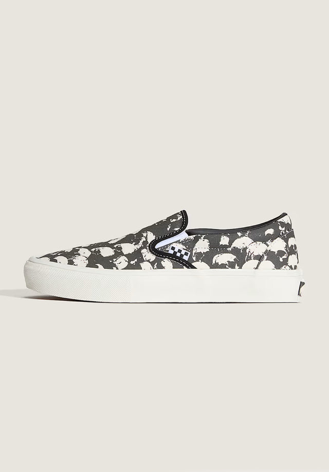 Skate Slip-On skullpileblack-white-gum Vorderansicht