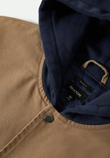 Canvas Hooded Bomber khaki-moodindigo Rueckenansicht