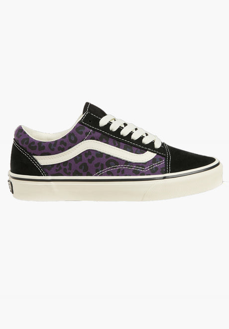 Vans Old Skool Schuhe Mädels leopard-purple – Vorderansicht