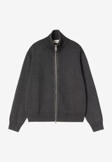 W' Kori Sweater Jacket blackgarmentdyed Vorderansicht