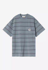 W' Bert Pocket bertstripe-shadyblue-shadypurplegarmentdyed Vorderansicht