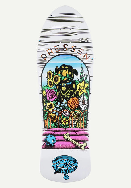 Santa-Cruz Dressen Pup Reissue Deck white – Vorderansicht