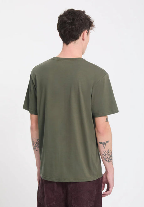 Volcom Stone Blanks T-Shirt wintermoss – Rückenansicht