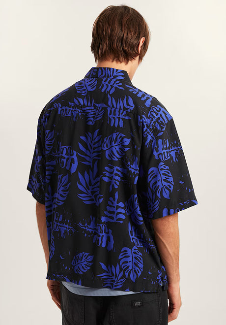 Vans Van Doren Printed Camp 3 Hemd-Kurzarm royalcobalt – Rückenansicht