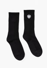 High Socks black-white Rueckenansicht