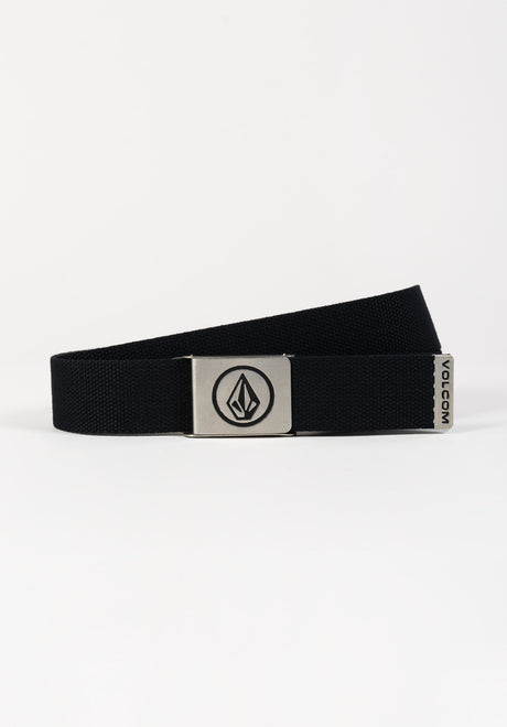 Volcom Circle Web Gürtel black – Vorderansicht