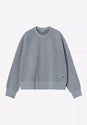 W' Torion Sweat office-bluegrind-wash Vorderansicht