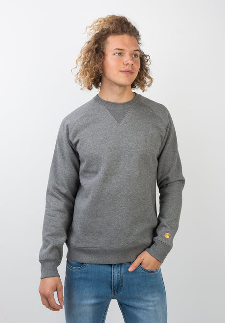 Carhartt WIP Chase Sweatshirt greyheather-gold – Ansicht 1