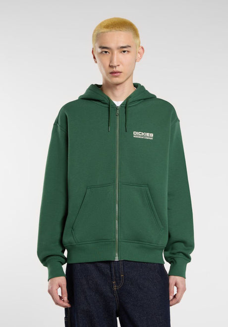 Dickies Bolivar FZ Zip-Hoodie pineneedlegreen – Rückenansicht