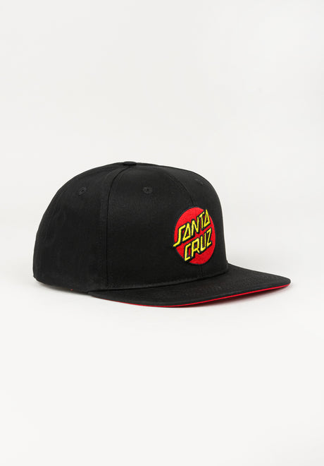 Santa-Cruz Classic Dot Snapback Cap black – Vorderansicht