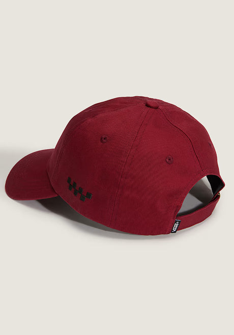 Check Side Curved Bill Jockey bordeaux Rueckenansicht