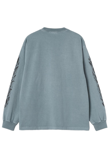 Carhartt WIP Camo Snake Longsleeve velvetbluegarmentdyed – Rückenansicht
