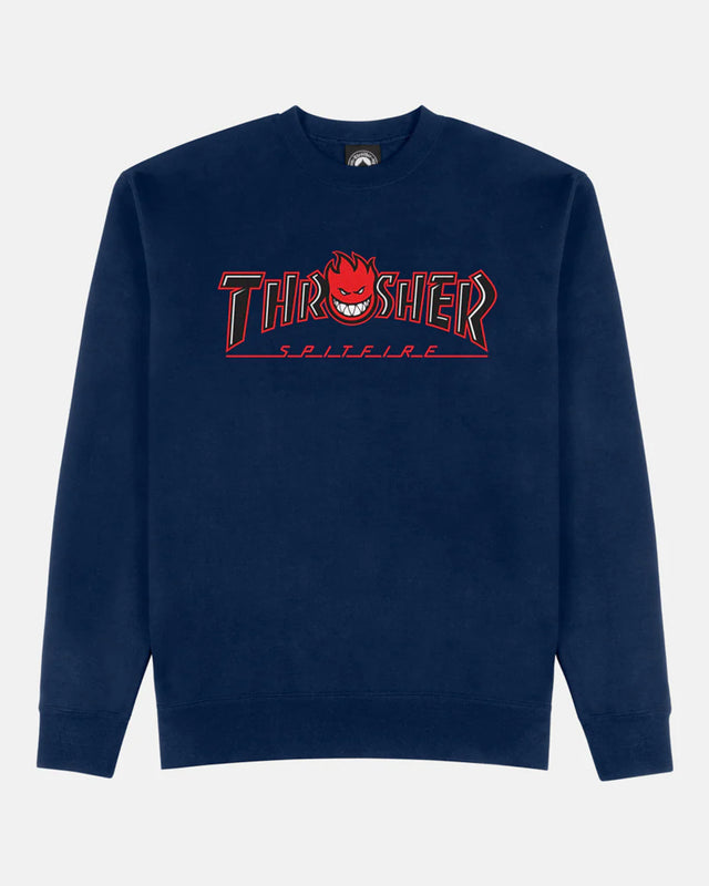 x Spitfire - Big Head Outline navy Vorderansicht