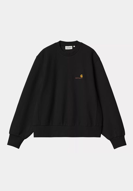 Carhartt WIP W' American Script Sweatshirt black – Vorderansicht