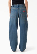 957 Loose Tapered Work khakitintedblue Rueckenansicht