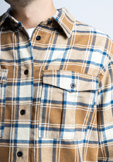 Beesil blue-orange-checked Closeup2