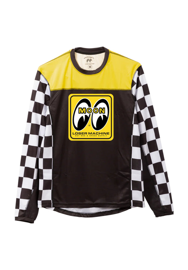 x Mooneyes Yokohama Jersey black-yellow Vorderansicht