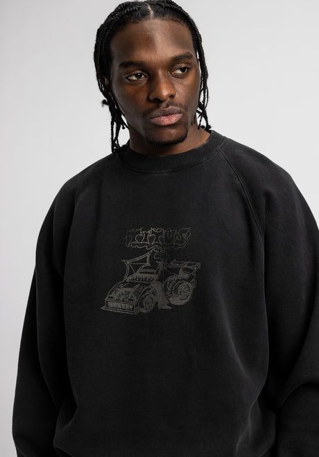 TITUS Hell of a Japan tuner Sweatshirt blackfaded – Rückenansicht
