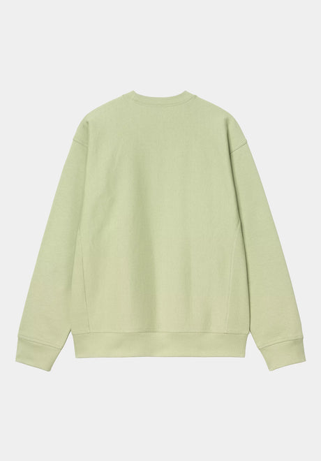 Carhartt WIP American Script Sweatshirt paleolive – Rückenansicht