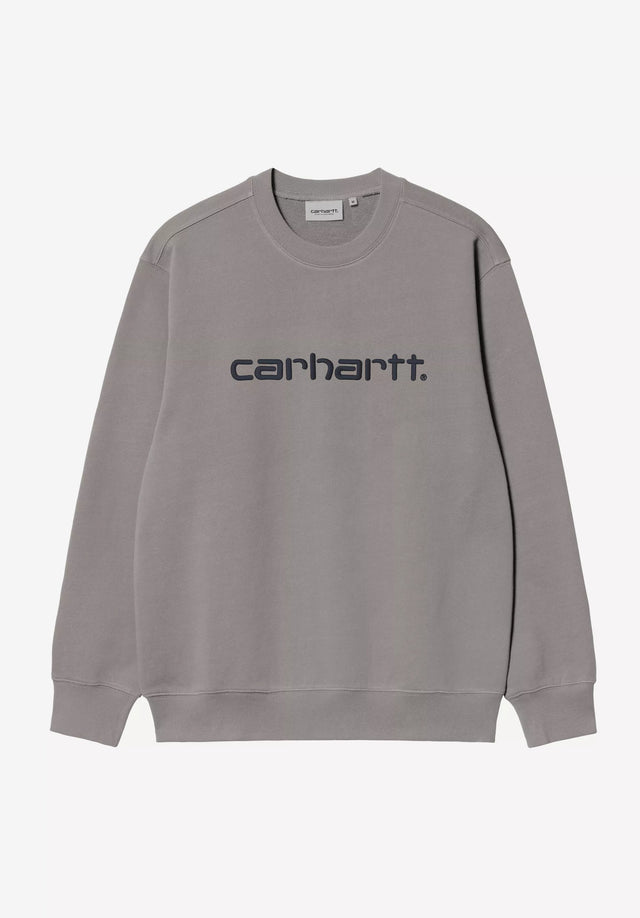 Carhartt Sweatshirt shadygrey-darknavy Vorderansicht