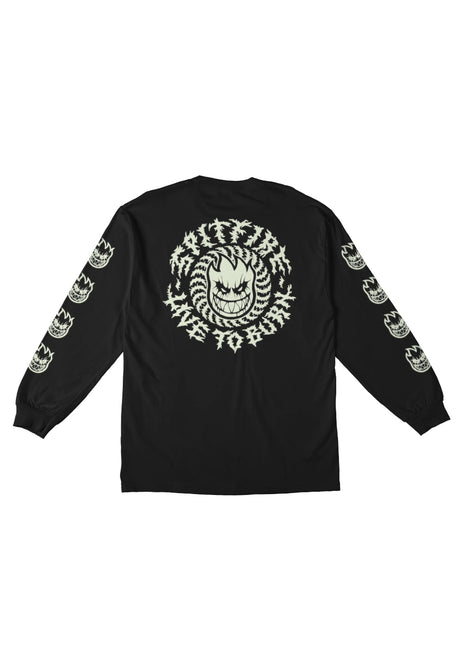 Spitfire Deathmask Classic Hemd-Langarm black – Vorderansicht