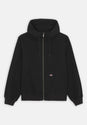 Unlined Canvas Hooded Bomber black Vorderansicht