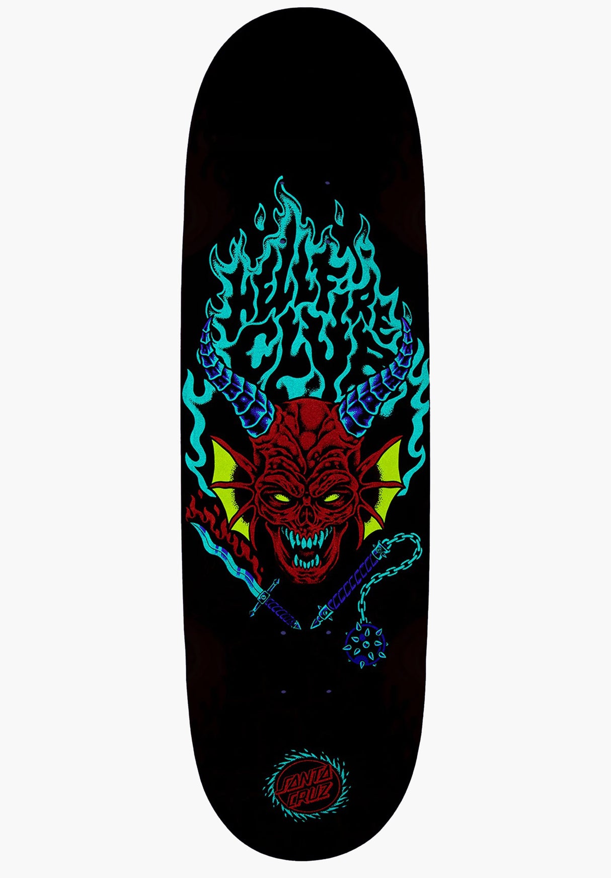 X Stranger Things Hellfire Club Flames glow-in-the-dark Rueckenansicht