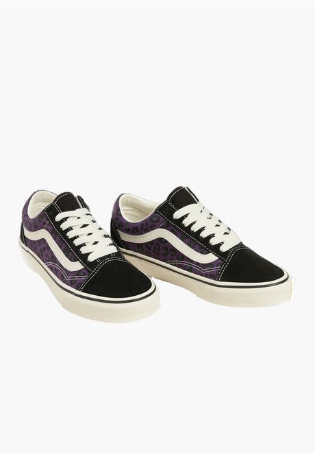 Vans Old Skool Schuhe Mädels leopard-purple – Rückenansicht