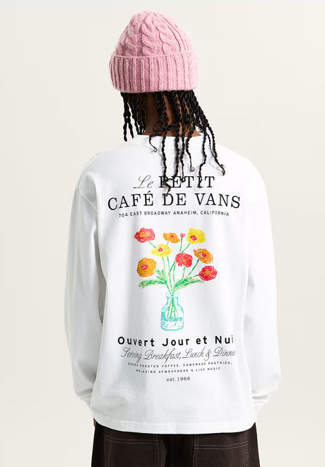 Cafe Vans white Rueckenansicht