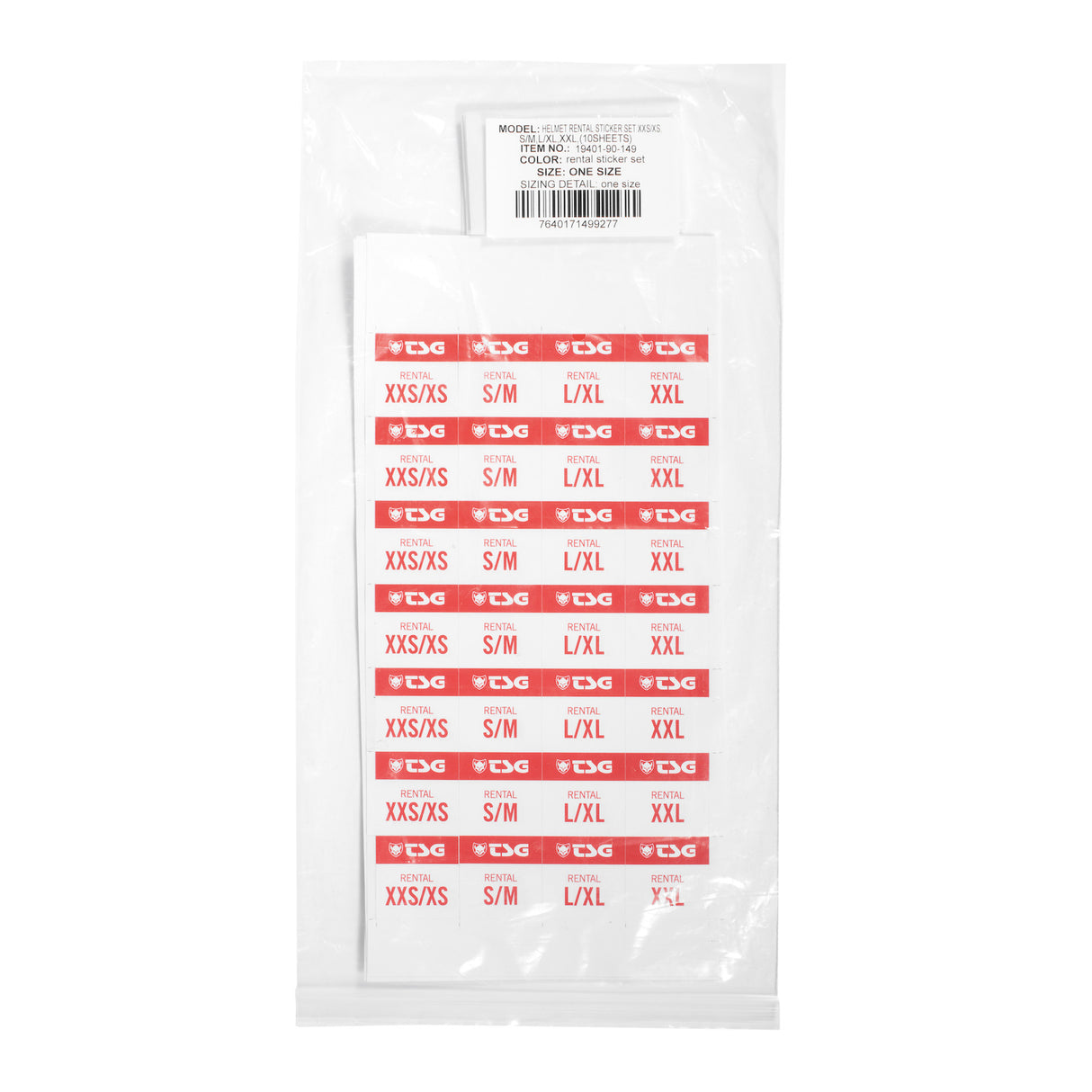 Helmet Rental Sticker Set red Closeup1