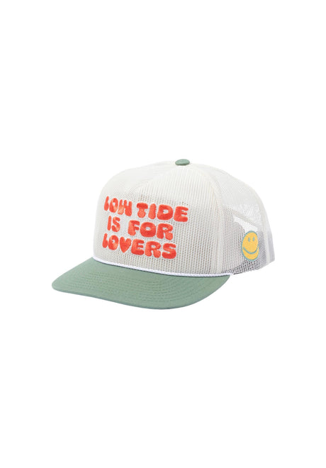 Dark Seas Lovers 5-Panel Trucker Snapback Cap white-green – Vorderansicht