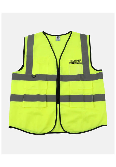 Thrasher Destruction Safety Vest Hi-Vis Weste safety-green – Vorderansicht