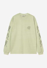 Terrestrial paleolive-dollargreenpigmentgarmentdyed Rueckenansicht