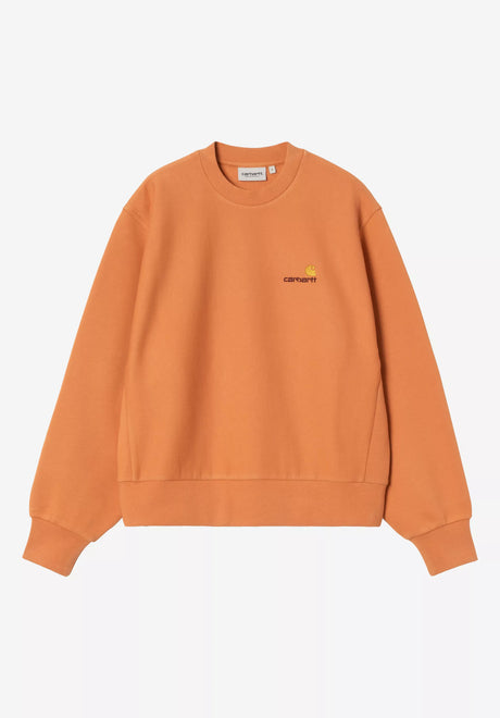 Carhartt WIP W' American Script Sweatshirt redhaven – Vorderansicht
