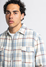 TITUS Roman Hemd-Langarm beige-checked – Detailansicht 1