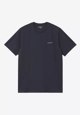 Script Embroidery darknavy-white Vorderansicht
