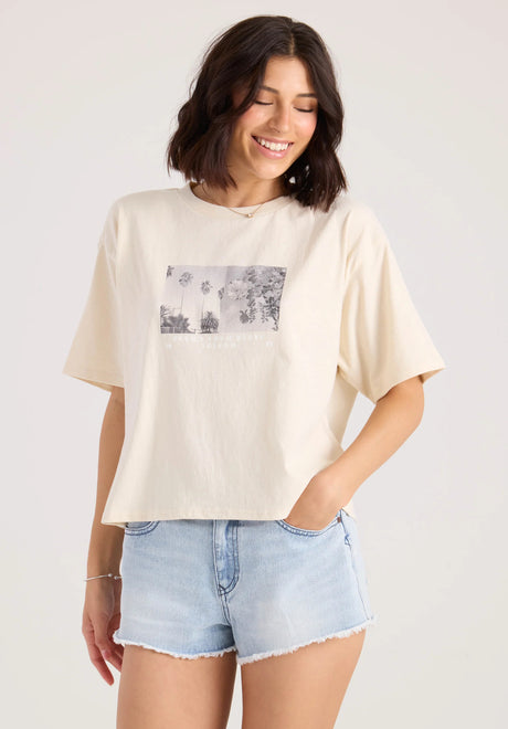 Volcom Bliss T-Shirt vintagewhite – Vorderansicht