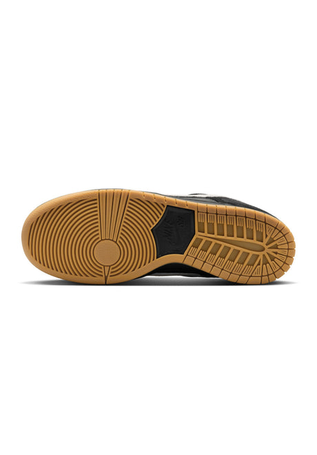 Dunk Low Pro black-white-black-gumlightbrown Unteransicht