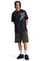 Baggy Denim Short goldenolive Vorderansicht
