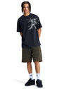 Baggy Denim Short goldenolive Vorderansicht