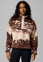 Helvetia II Printed Cropped Half Snap tobaccosisters-darkstone Vorderansicht