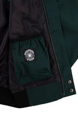 Hesher Bomber hunter-green Rueckenansicht