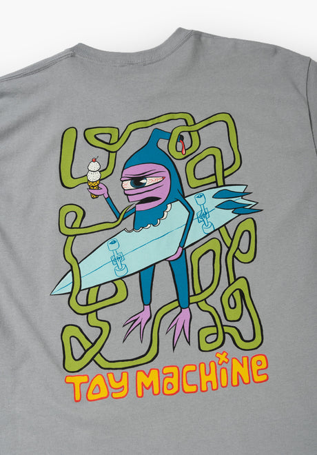 Toy-Machine Surf Sect T-Shirt silver – Detailansicht 1