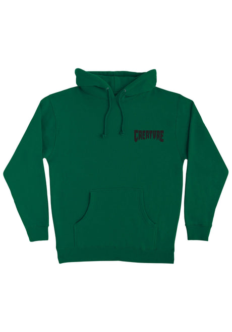Creature Mono Heavyweight Hoodie darkgreen – Rückenansicht