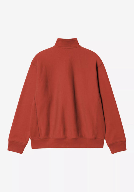Carhartt WIP Half Zip American Script Sweatshirt oxidered – Rückenansicht