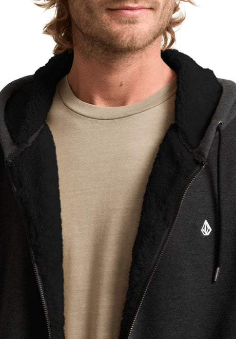 Single Stone Lined Zip heatherblack Rueckenansicht