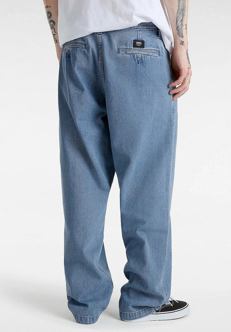 Vans Authentic Chino Loose Tprd Pltd Dm Pant Chino- / Stoffhose stonewash-blue – Rückenansicht