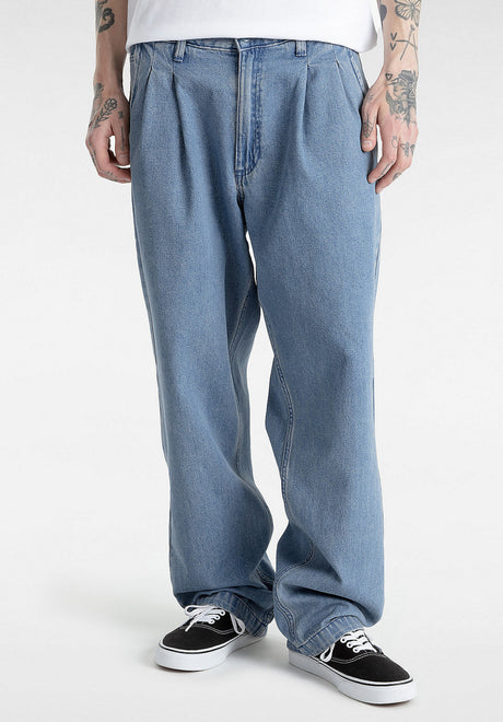 Vans Authentic Chino Loose Tprd Pltd Dm Pant Chino- / Stoffhose stonewash-blue – Vorderansicht
