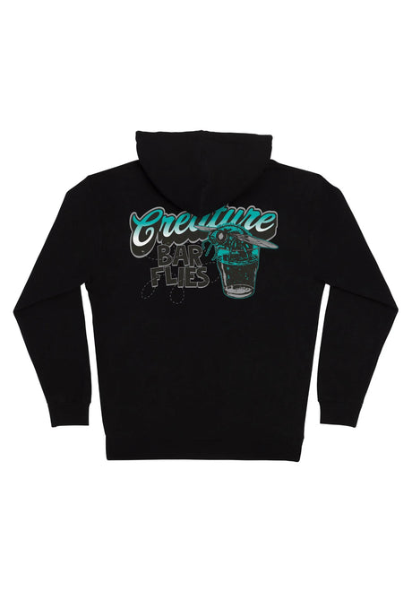 Creature Barfly heavyweight Zip-Hoodie black – Rückenansicht